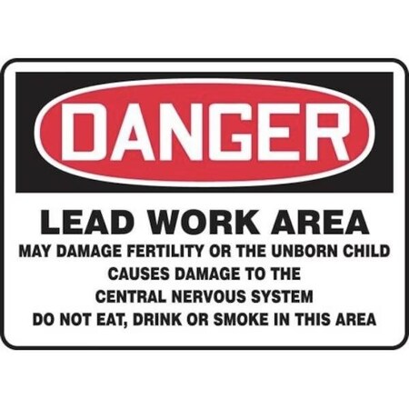 Accuform OSHA DANGER SAFETY SIGN LEAD WORK MCAW188VA MCAW188VA